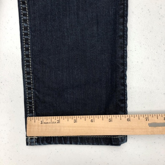 Coogi Jeans Juniors 3/4 W28 Blue Dark Wash Low Rise Straight Studded Zip Stretch - Picture 12 of 14